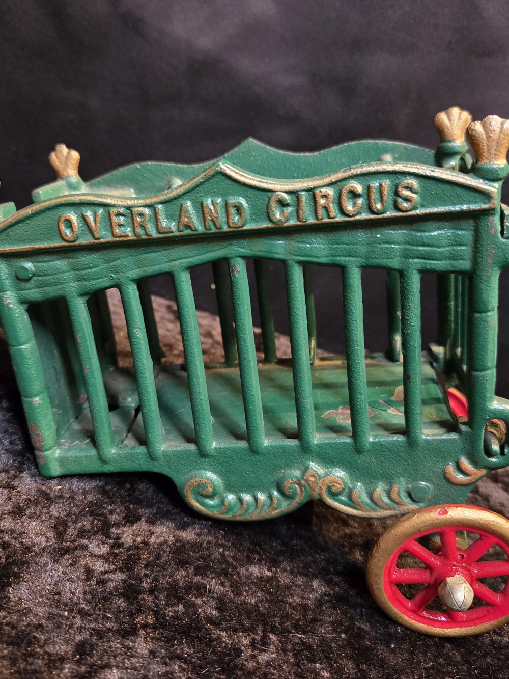 Antigue Original Kenton Cast Iron Overland Circus Wagon As-Is Condition See Pics